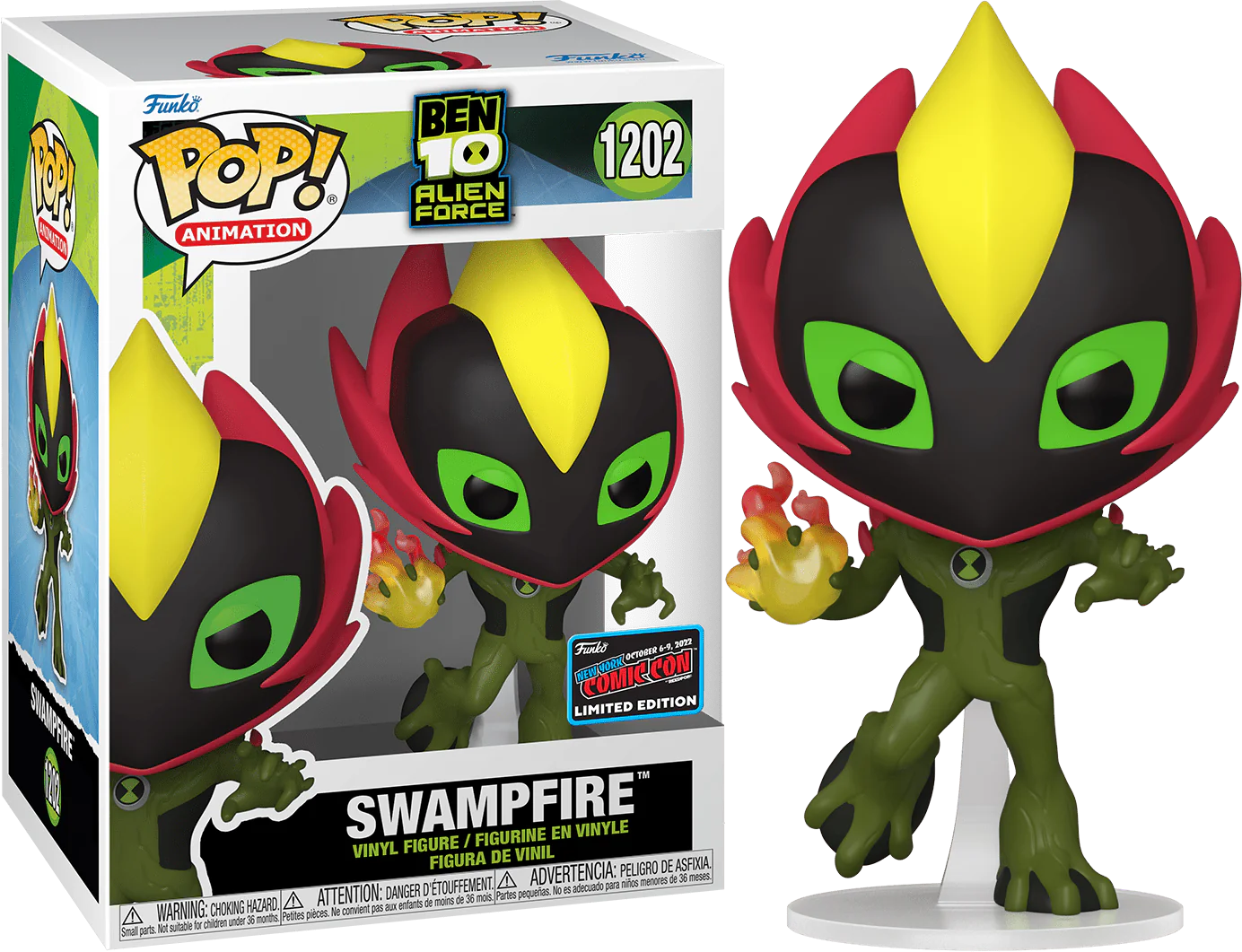 BEN 10 ALIEN FORCE - SWAMPFIRE (NYCC EXCLUSIVE) FUNKO POP 1202